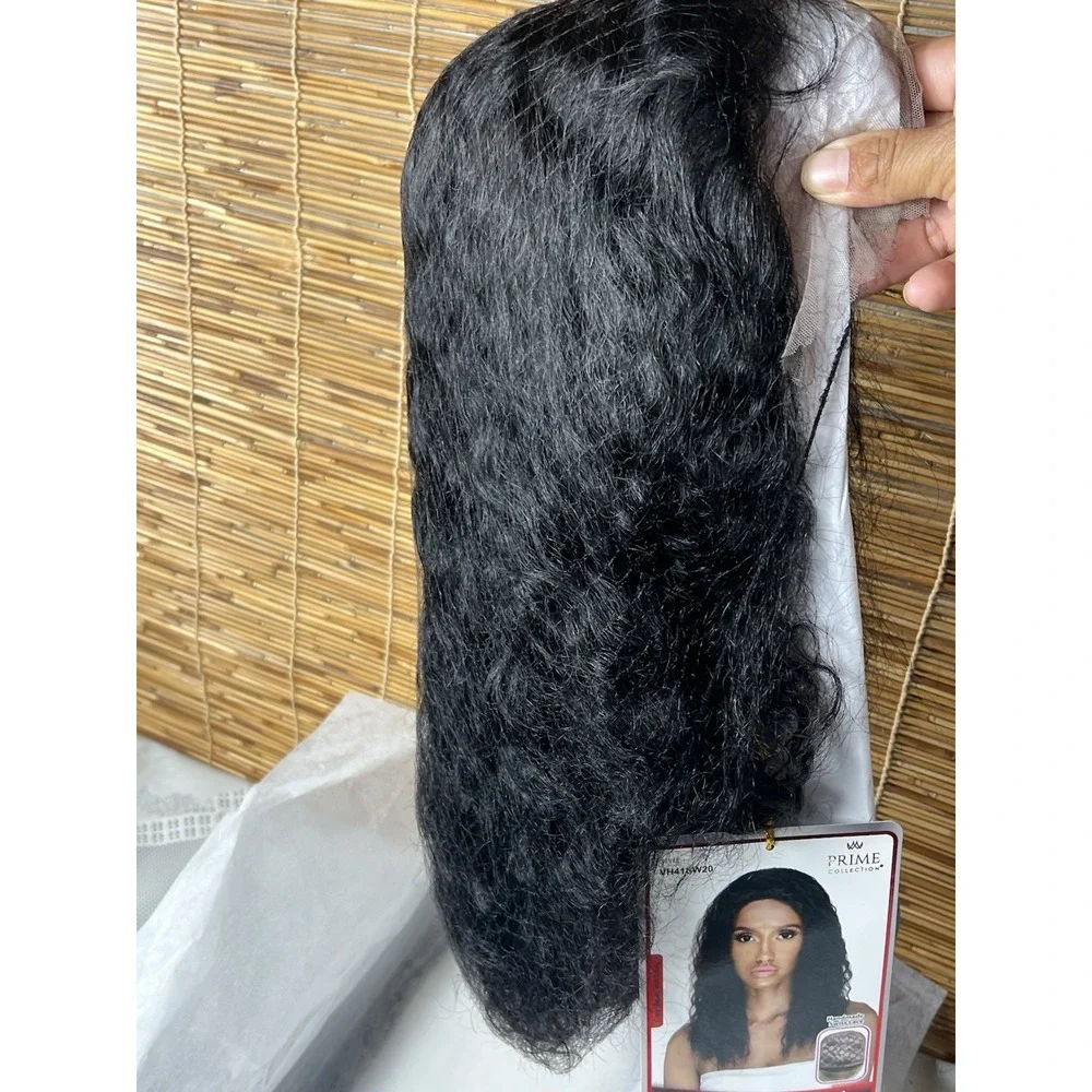 Prime Lace Wig HD 100% Virgin Human Hair ItemVH41SW20 Color #1 Style Wet&wave